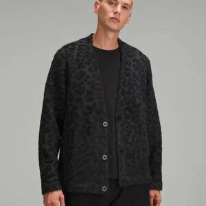 NWT lululemon Wool-Blend Jacquara Cardigan Grey Black XS